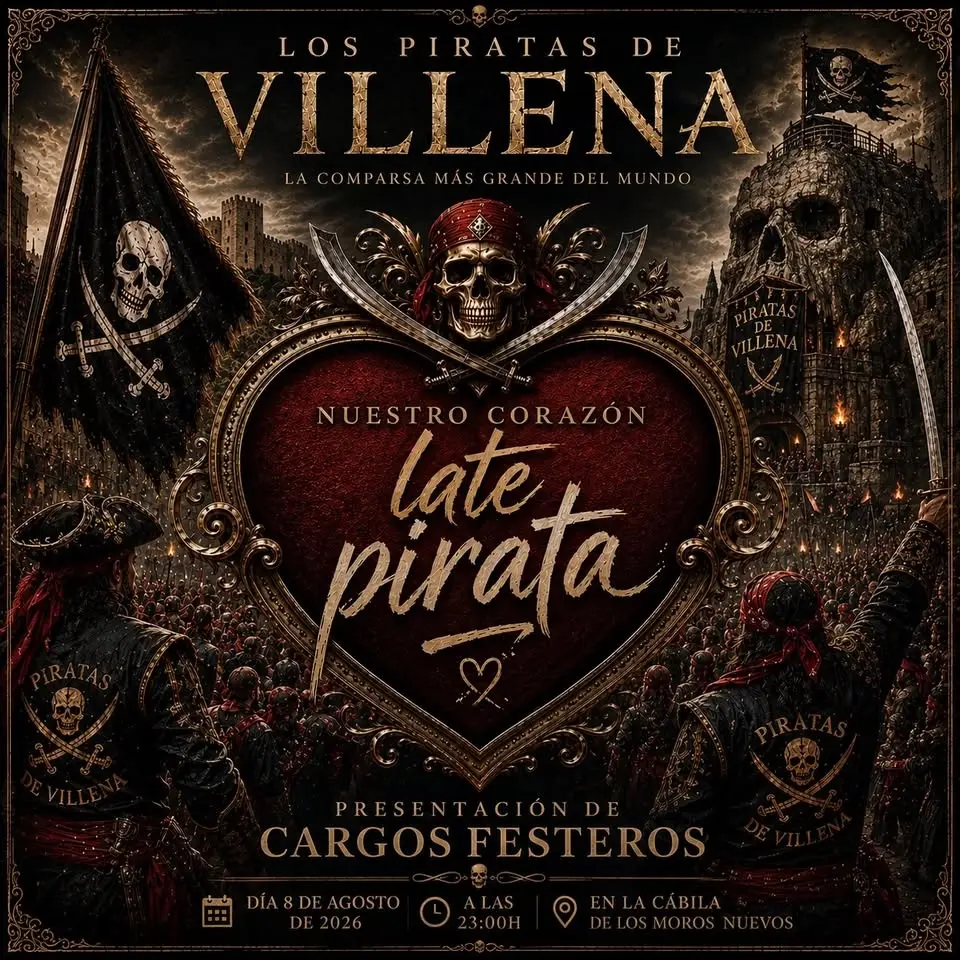 Presentación cargos festeros Piratas de Villena 2026