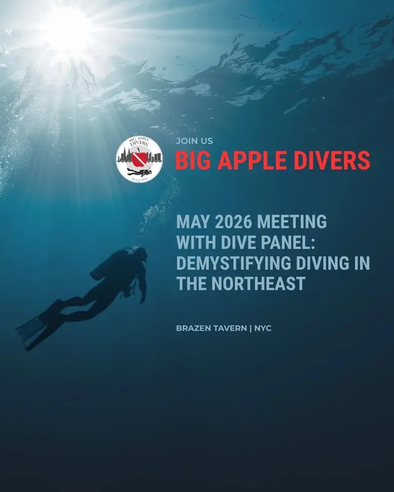 Big Apple Divers May Meeting and Happy Hour