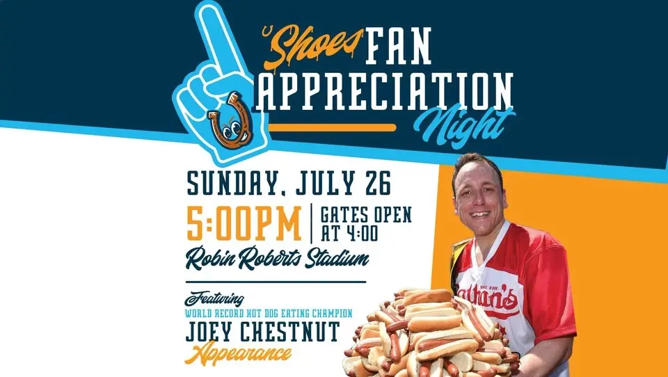 Joey Chestnut Appearance & Fan Appreciation Night & The Great Hot Dog Drop