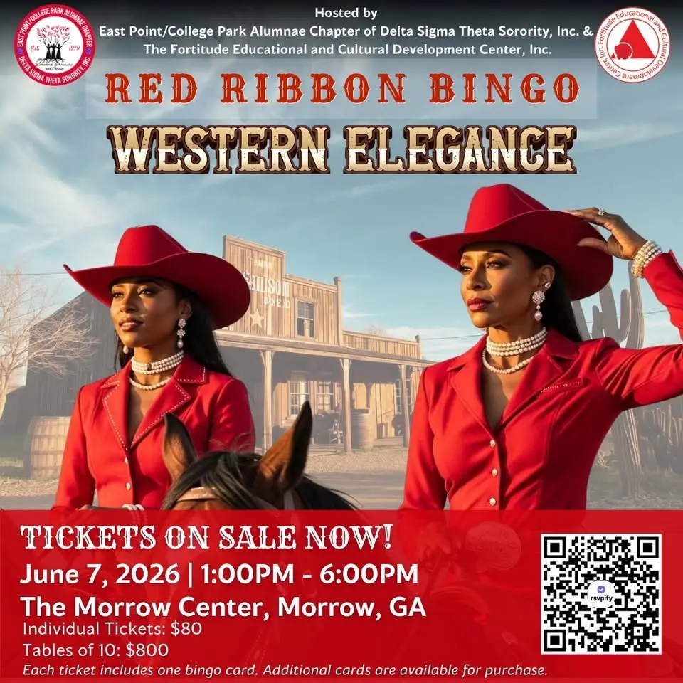 Red Ribbon Bingo - Western Elegance