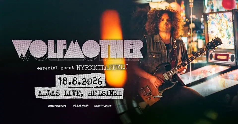 Wolfmother (AU), Special guest: Nyrkkitappelu, Allas Live, Helsinki 18.8.