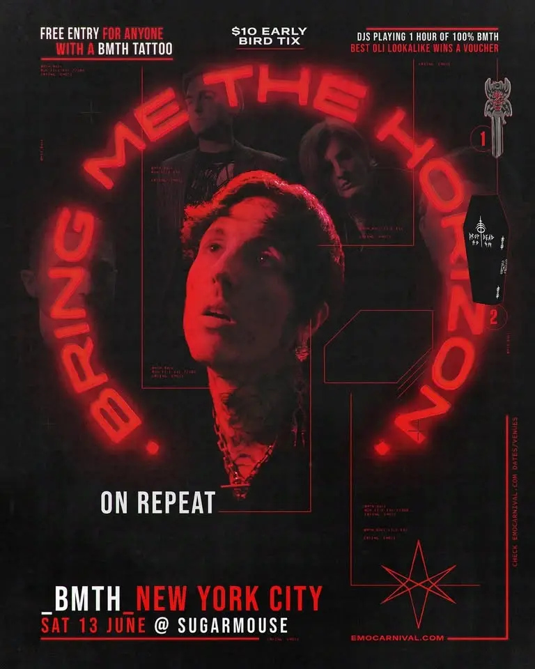 BRING ME THE HORIZON ON REPEAT NIGHT NEW YORK CITY NYC