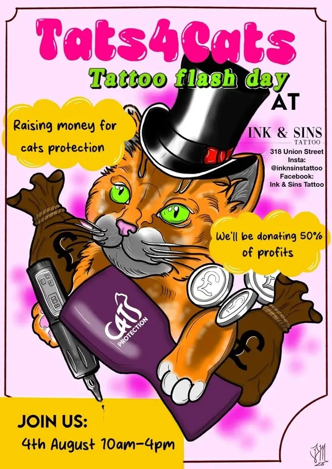 Tats For Cats - Flash Event at Ink and Sins