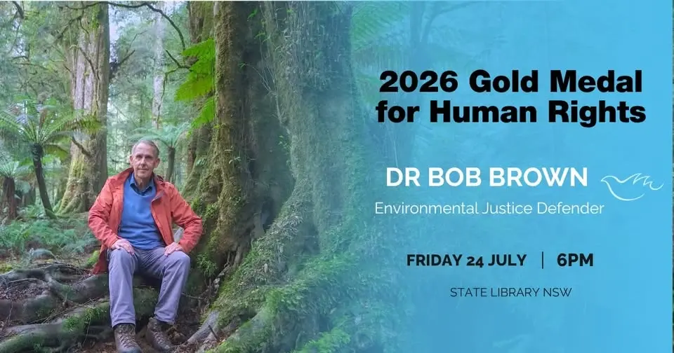Gold Medal for Human Rights - Dr Bob Brown 