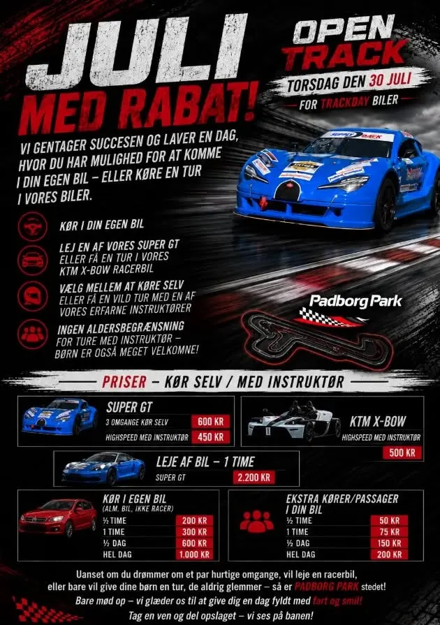 Open Track Juli Med Rabat