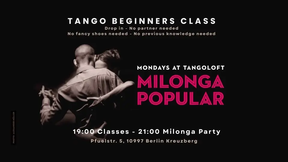 Tango Beginners Class - Milonga Popular 