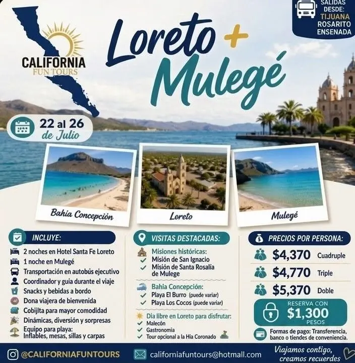 Tours Loreto Mulege 