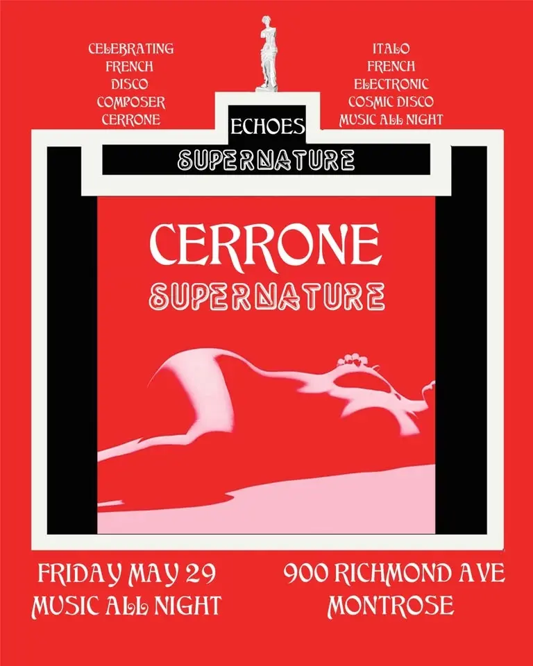 Supernature Celebrating Cerrone | Live Music by Italo Disco Trio