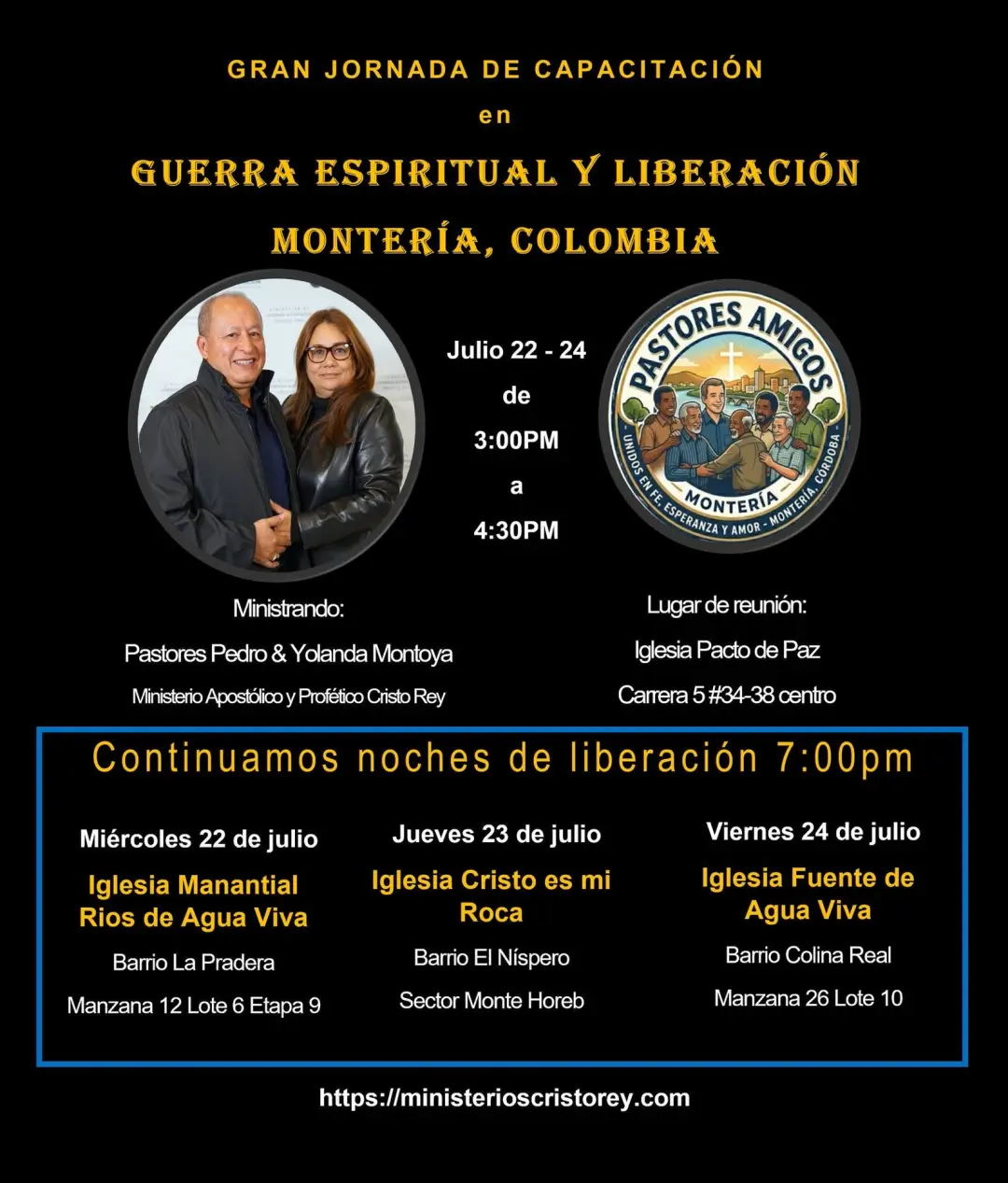 GRAN JORNADA DE CAPACITACION EN GUERRA ESPIRITUAL Y LIBERACION