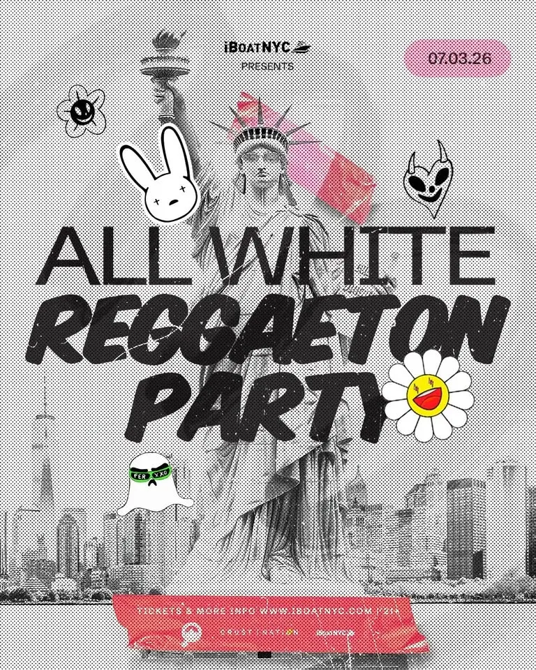 TODO BLANCO: Independence Day ALL WHITE LATIN & Reggaeton Boat Party Cruise