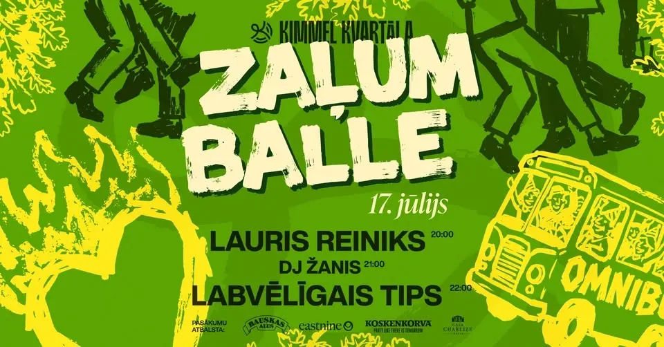 Kimmel Kvartāla Zaļumballe kopā ar Lauri Reiniku un Labvēlīgo Tipu