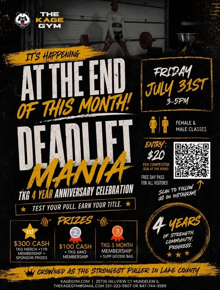 Deadlift Mania (4yr Re Grand Opening)