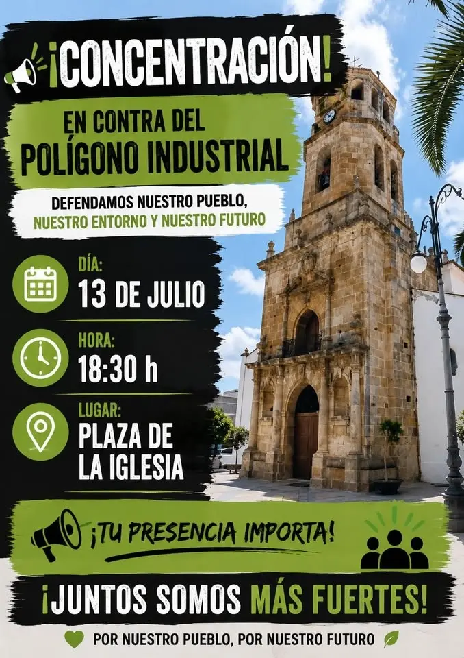 Concentración en contra del polígono industrial