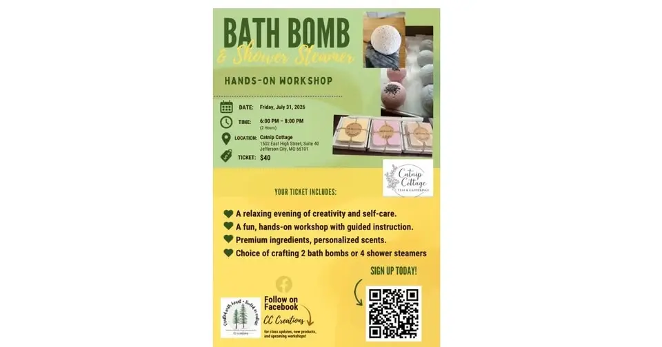 Bath Bomb & Shower Steamer Workshop w/ CC Creations