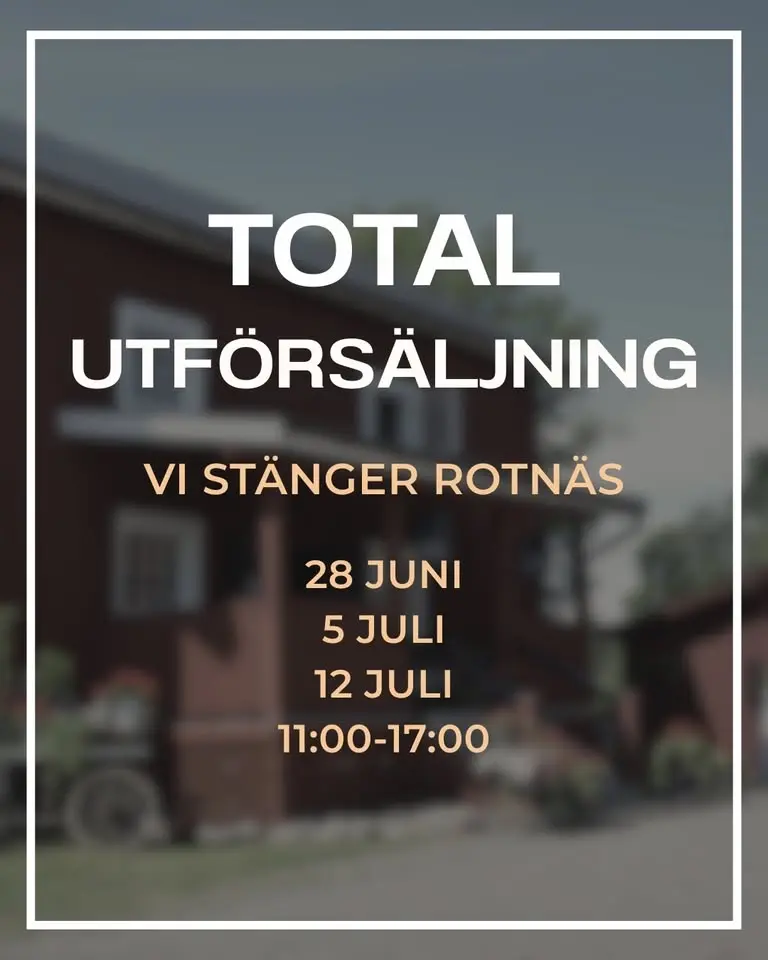 TOTAL UTFÖRSÄLJNING!