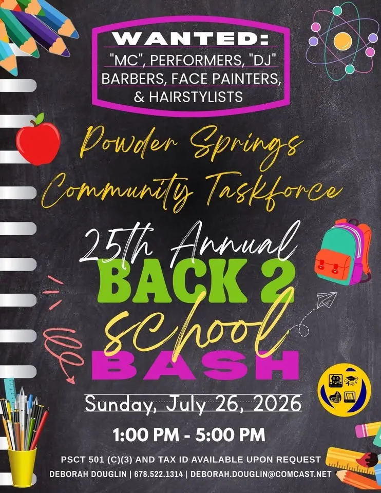 Powder Springs Community Taskforce 25th Annual Back2School Bash!