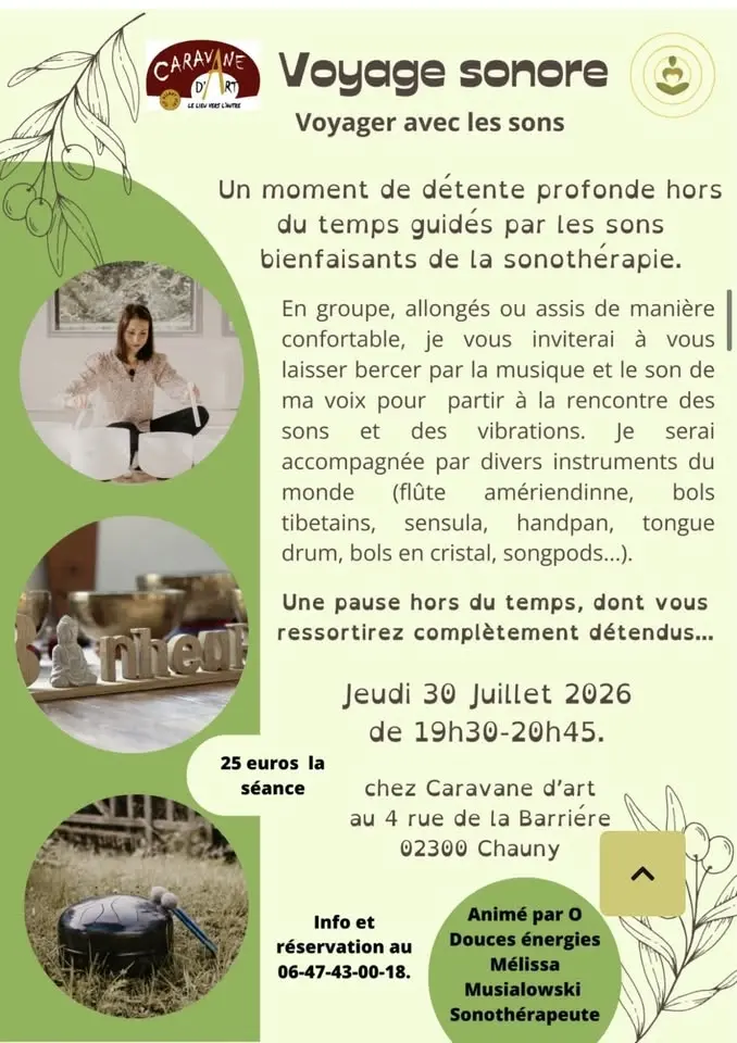 Relaxation sonore avec des instruments vibratoire Chauny