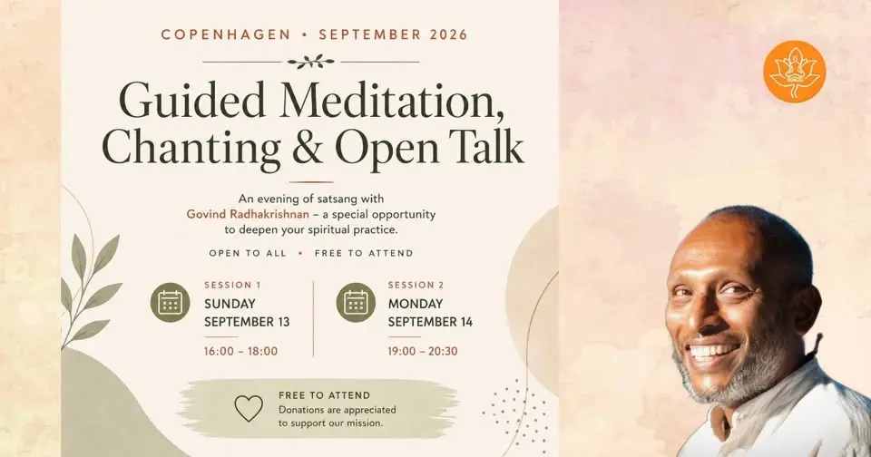 Guided Meditation, Chanting & Open Talk | Copenhagen | September 13, 14