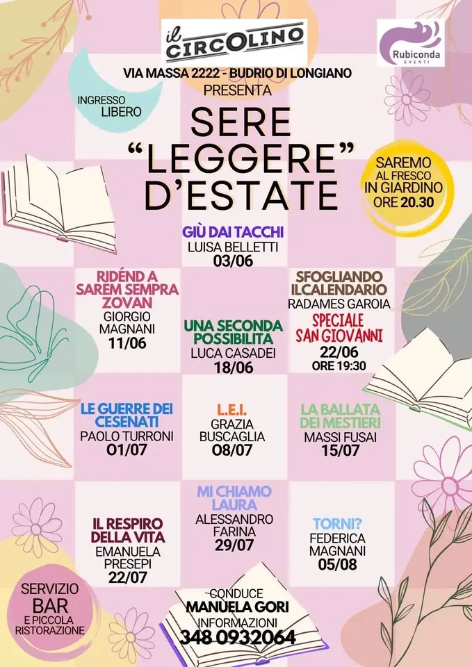 SERE "LEGGERE" D'ESTATE - Calendario e programma 2026