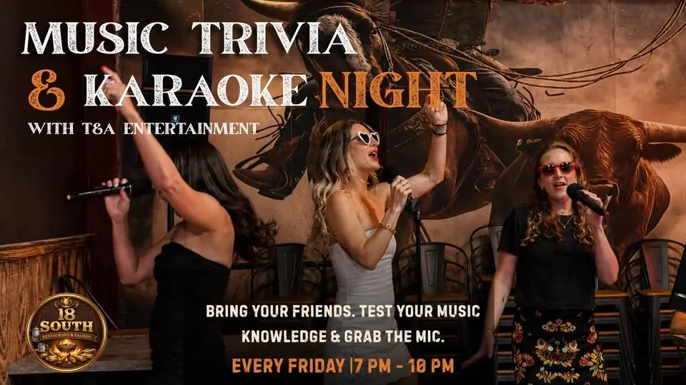 Music Trivia & Karaoke Night @ 18 South Restaurant and Saloon