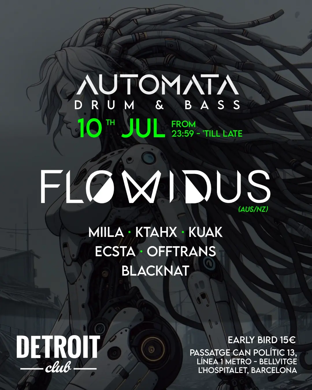 Automata Drum & Bass 10JUL - Flowidus BARCELONA