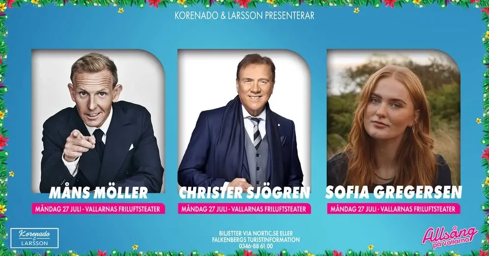Allsång på Vallarna - Christer Sjögren, Måns Möller & Sofia Gregersen