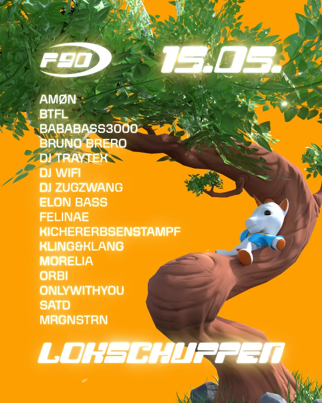 F90 w/ Orbi / KLING&KLANG / DJ Traytex / MRGNSTRN / Elon Bass / Amøn