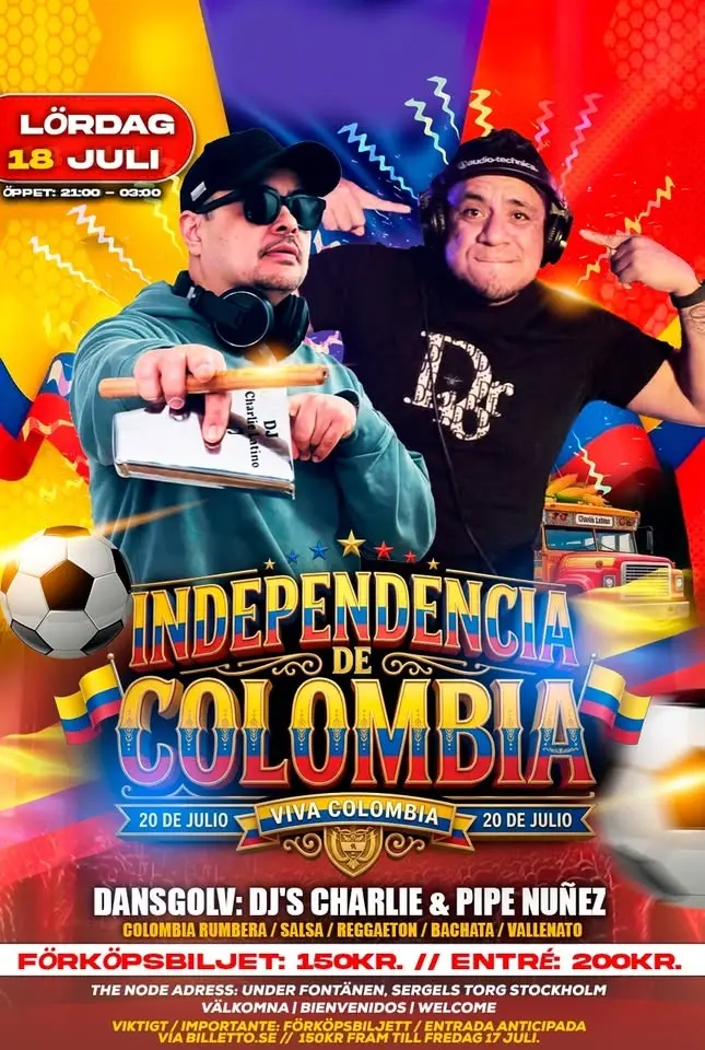 ¡CELEBRACIÓN DEL DÍA NACIONAL DE COLOMBIA SÁBADO 18 DE JULIO EN THE NODE!