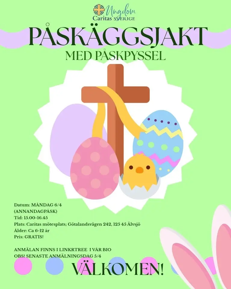 Påskäggsjakt med påskpyssel