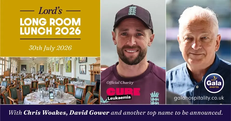 Lord's Long Room Lunch 2026: Chris Woakes, David Gower & Andy Flower