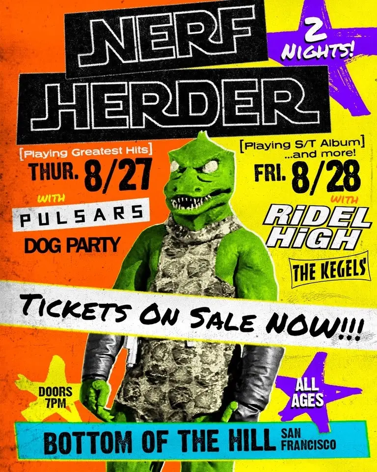 Nerf Herder playing S/T album, and more! ~ Ridel High ~ The Kegels