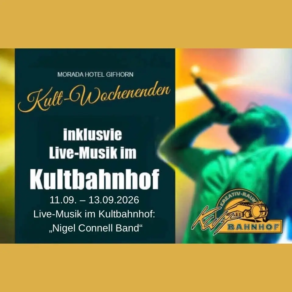 Kult-Wochenende inkl. Live-Musik „Nigel Connell Band“