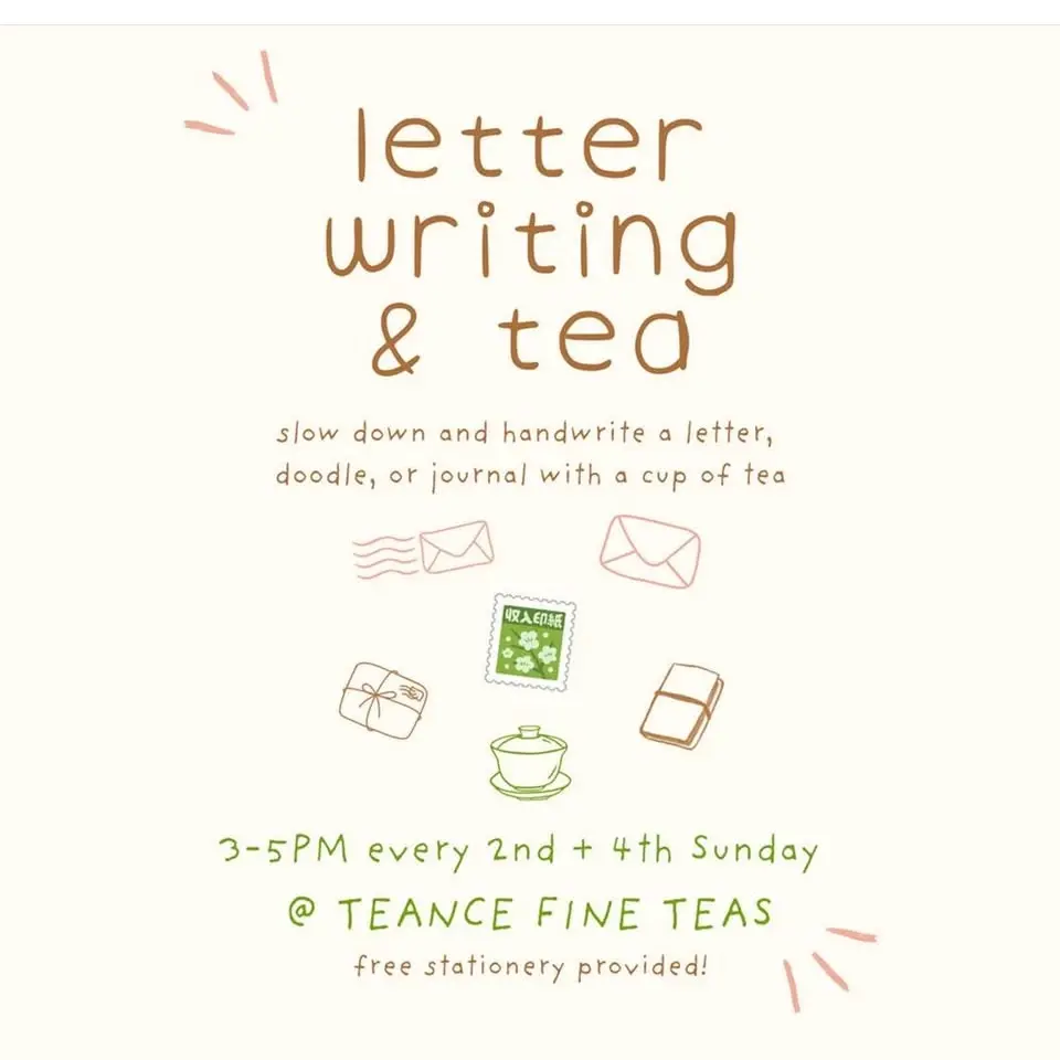 Letter Writing Club & Tea (every 2nd & 4th Sunday)