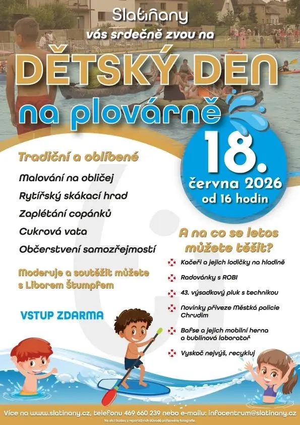 Dětský den na plovárně ve Slatiňanech