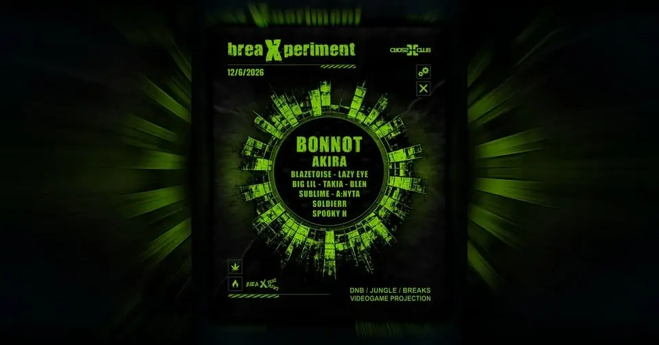 breaXperiment w/ BONNOT (IT), AKIRA & more + VIDEOGAME PROJECTION @ Cross Club Prague