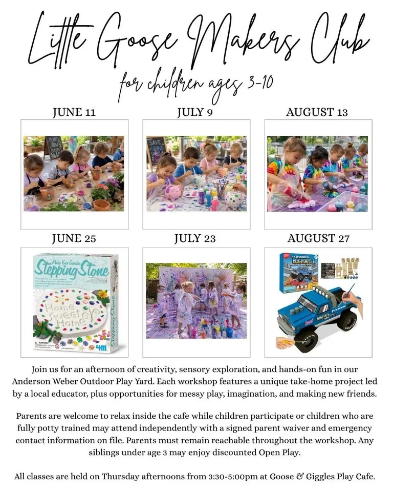 Little Goose Makers Club - DIY Splatter Paint Party