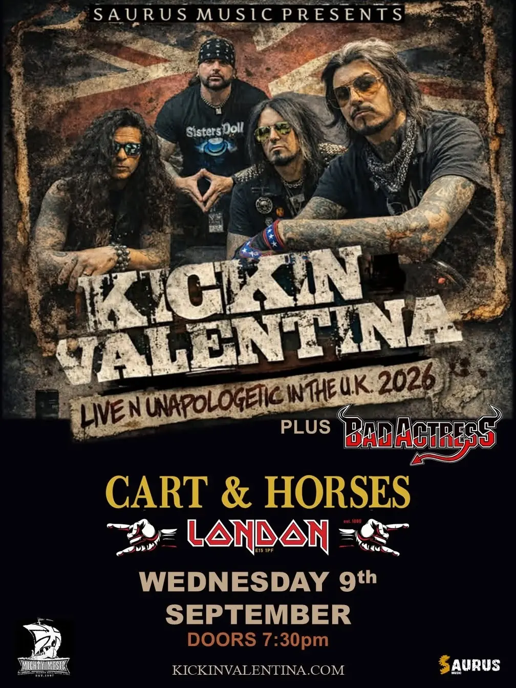 KICKIN VALENTINA plus Bad Actress at the Cart & Horses, London