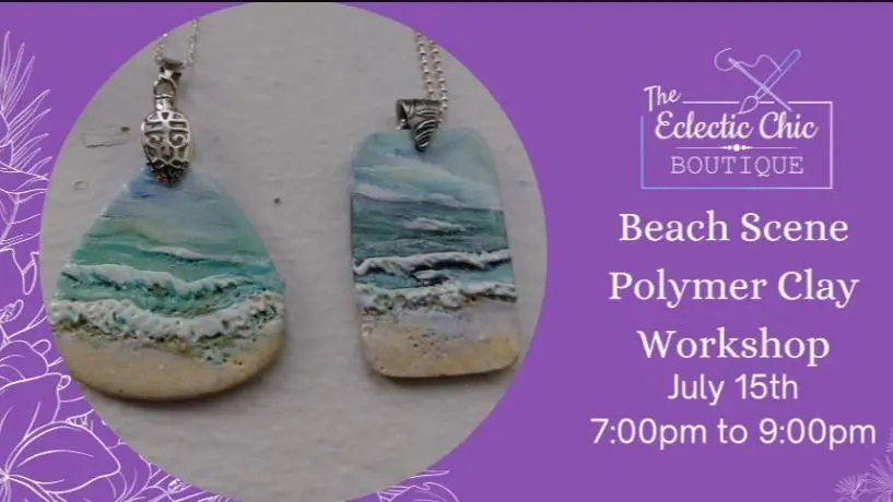 Beach Scene Polymer Clay Jewelry Workshop
