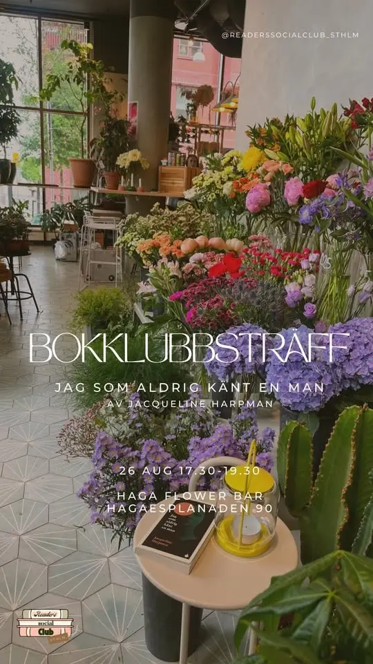 Bokklubbsträff på Haga Flower Bar 26/8 (fullbokad)