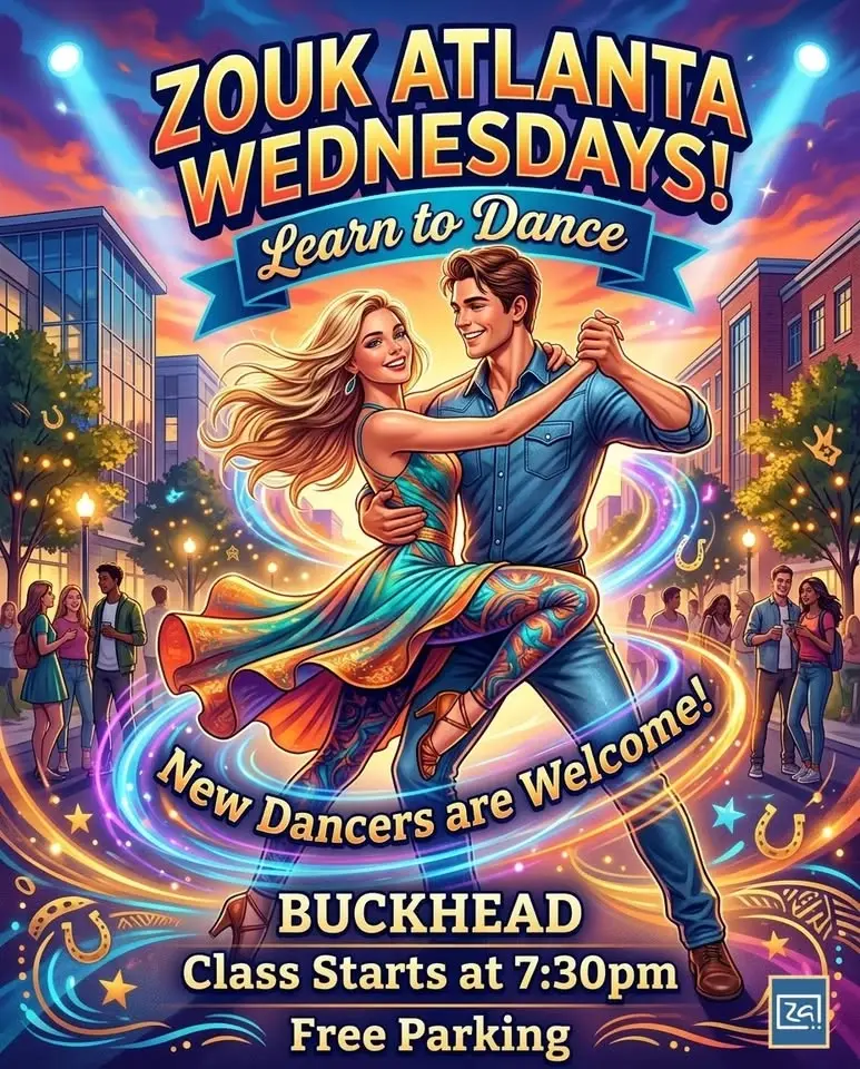 Learn to Dance at Zouk Atlanta! Buckhead Brazilian Zouk Classes & Party | Beginner ↗️ Advanced ❤️