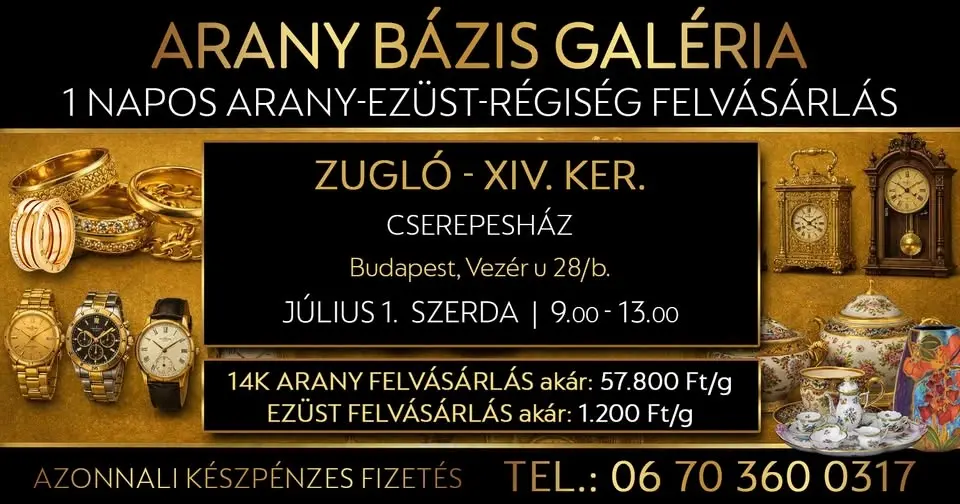 đ ZuglĂł - XIV. Ker.!đșâš KĂLĂNLEGES 1 NAPOS FELVĂSĂRLĂSI ESEMĂNY âšđș