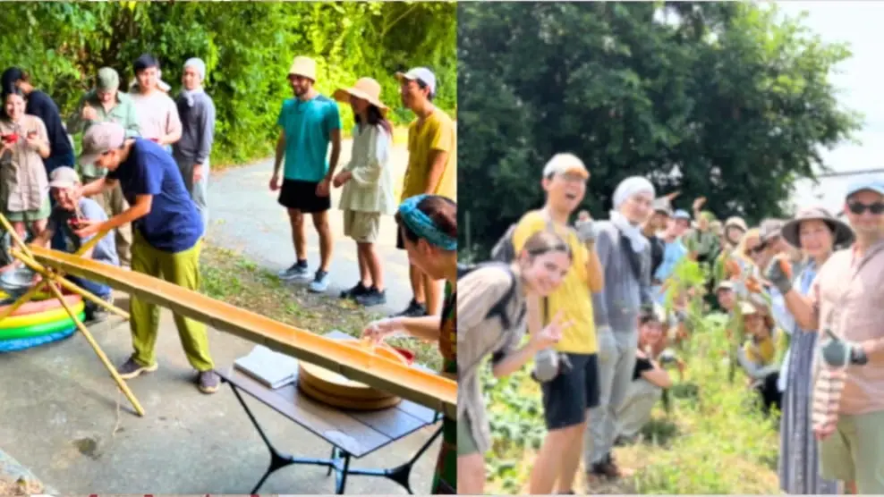 Flowing Somen, Organic Farming, Forest Hike, Seasonal Lunch, Plum Soda & Dessert