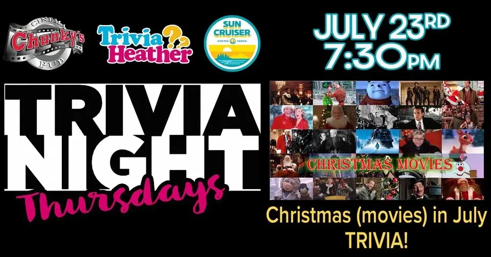 18+ LIVE TRIVIA NIGHTS: CHRISTMAS (MOVIES) IN JULY! 07/23