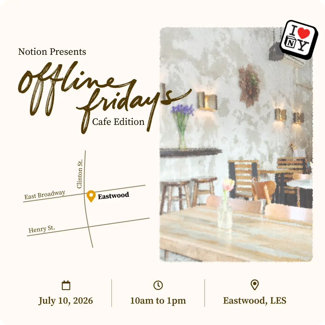 Notion Offline Fridays Cafe