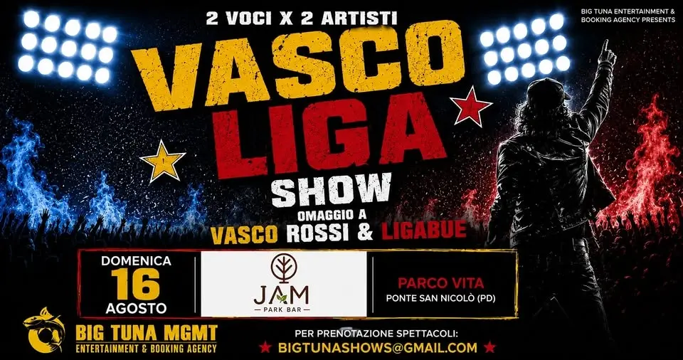 VASCOLIGA SHOW - 2 VOCI x 2 ARTISTI live@JAM PARK PAR, PONTE SAN NICOLO' (PD)