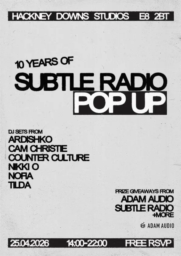 [FREE ENTRY] 10 Years of Subtle Radio Pop Up