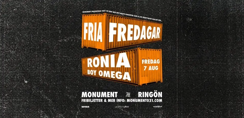 FRIA FREDAGAR: RONIA + support: BOY OMEGA 7/8!