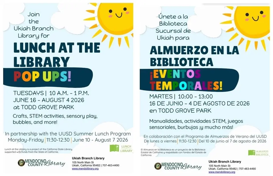 Library Pop-Ups at the Park with UUSD Summer Lunch Program