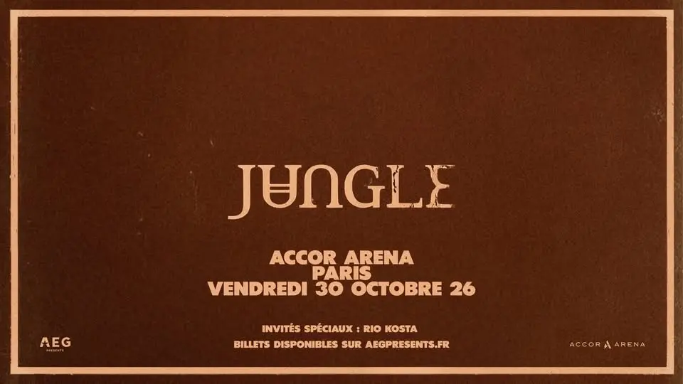 Jungle • Accor Arena, Paris • 30 octobre 2026