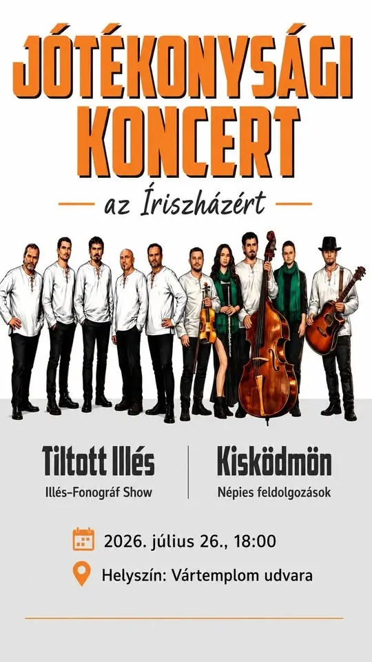 Jótékonysági koncert az Íriszházért 